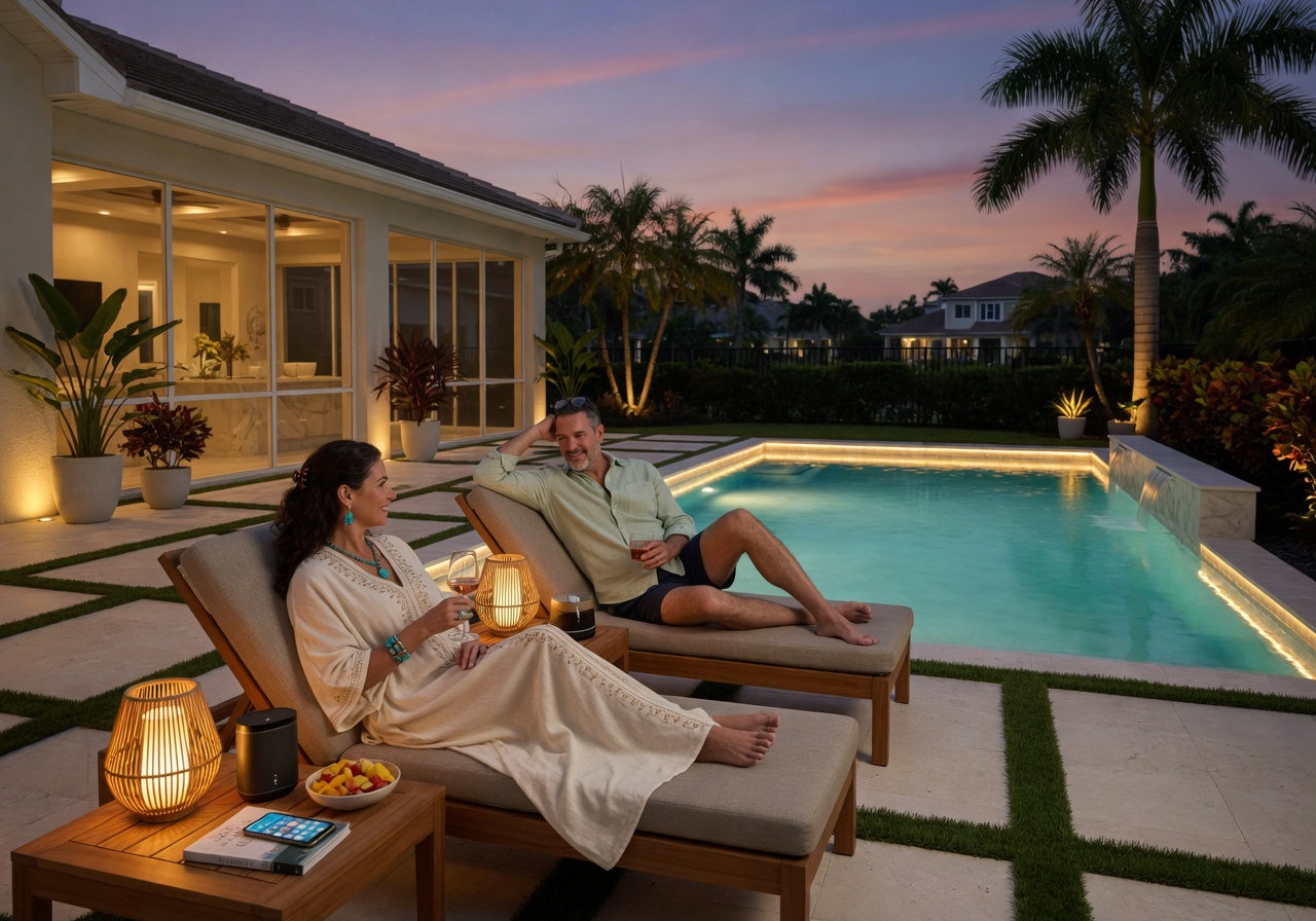 Copper Stain Pool in Estero Florida